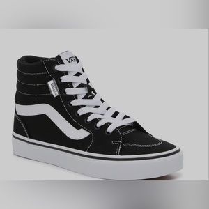 Vans black and white high tops